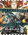 Achtung und Danger-Schilder, "KAiJU No. 8", "STAFFEL 2". Anime-Illustration mit kämpfenden Figuren und Flammen.