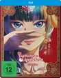"Die Tagebücher der Apothekerin: Staffel 1." Anime-Charakter mit großen Augen, bunter Frisur und kunstvollen Verzierungen.
