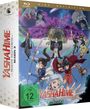 „Yashahime: Princess Half-Demon Season 2“. FSK ab 12 freigegeben. Illustrationen von Charakteren in Aktion.