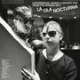 Text: "EXPERIMENTAL SONGS & DEVIANT POP FROM THE SPANISH 80's LA OLA NOCTURNA." Zwei Personen mit Sonnenbrillen.