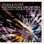 Text: "PEALS & PLOTS FUCHSTHONE ORCHESTRA CHRISTINA FUCHS CAROLINE THOM FEAT. EVI FILIPPOU". Abstrakte, bunte, geometrische Formen.