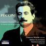 "Puccini: Complete Chamber Songs for Soprano and String Orchestra" mit einem stilisierten Porträt in bunten Farbfeldern.