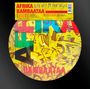 "AFRIKA BAMBAATAA Just Get Up and Dance" steht oben. Eine Vinyl-Schallplatte mit buntem, abstraktem Design.
