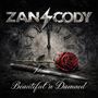 "Zan Cody" und "Beautiful 'n Damned" sind im Bild zu lesen. Eine Uhr, ein Dolch und eine rote Rose sind sichtbar.