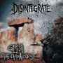 Text: "DISINTEGRATE", "GIRISH AND THE CHRONICLES". Steinstrukturen im Hintergrund, ein Vogel zerfällt in Partikel.