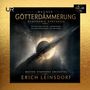 "Wagner, Götterdämmerung, Symphonic Synthesis. Boston Symphony Orchestra, Erich Leinsdorf." Abstrakte Darstellung einer Sonnenfinsternis.