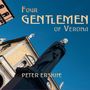 "Four Gentlemen of Verona" und "Peter Erskine Quartet" stehen auf einem Poster mit Gebäuden und Statuen im Hintergrund. Autogramme sind darauf.