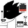 Text: "LUDUS The Seduction" und Details zur Vinyl-Neuauflage. Illustration: abstraktes Gesicht mit schwarzer Maske.