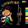 "La Cucaracha Brass" in bunten Buchstaben, daneben ein lachender Mann im Sombrero und eine Trompete.