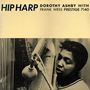 Text: "HIP HARP DOROTHY ASHBY WITH FRANK WESS PRESTIGE 7140". Frau spielt Harfe, Mikrofon davor.