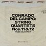 „CONRADO DEL CAMPO: STRING QUARTETS Nos. 11 & 12; KUSS QUARTET“, beige Hintergrund, unten „MARCHVIVO“.