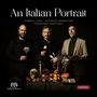 "An Italian Portrait" – Gabriel Díaz, Alfonso Sebastián, Fernando Santiago. Drei Männer mit Blumen, Büchern und Früchten.