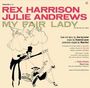 Text: "Rex Harrison, Julie Andrews, My Fair Lady." Eine Illustration zeigt eine Person, die eine andere wie eine Marionette führt.