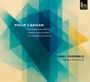 „Philip Cashian, Chamber Concertos, Dances & Nocturnes, The Distance of Night“, abstrakte blau-gelbliche Geometrie.