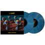 Text: "CAIRO", "Conflict And Dreams". Zwei blaue Schallplatten und fantasievolle Kugeln in einer Illustration.