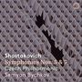 Text: Shostakovich, Symphonies Nos. 5 & 7, Czech Philharmonic, Semyon Bychkov. Geometrisches Muster in Grau- und Schwarztönen.
