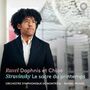 Text: "Ravel Daphnis et Chloé. Stravinsky Le sacre du printemps. Orchestre Symphonique de Montréal · Rafael Payare."  
Ein Mann mit lockigem Haar vor einem verschwommenen Hintergrund.