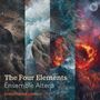 "The Four Elements, Ensemble Altera, Christopher Lowrey." Vier Spalten mit Naturmotiven: Erde, Luft, Wasser, Feuer.