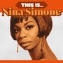 Text: "THIS IS... Nina Simone". Gesicht einer Frau mit kurzen Haaren und langen Ohrringen.