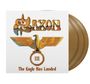 Text: "SAXON III The Eagle Has Landed". Illustration: Goldener Adler auf weißem Hintergrund, drei goldene Platten.