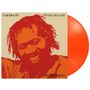 "Dadawah", "Peace & Love", "Wadadasow" in schwarzer Schrift. Illustration eines lächelnden Gesichts in Rot-Orange. Orangefarbene Vinyl.
