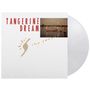 Texte: "TANGERINE DREAM", "shy people", "ORIGINAL SOUNDTRACK". Bild: Ein See mit Pfählen und einem Floß bei Sonnenuntergang.