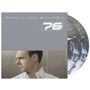 Der Text lautet "Armin van Buuren 76". Zu sehen ist ein Mann in weißem Hemd, der zur Seite schaut, sowie zwei Schallplatten.