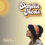 Text: "Danielle Nicole", "fireflies". Illustration: Sonne oben links, Frau mit Kopftuch unten rechts.