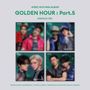 ATEEZ 14TH MINI ALBUM GOLDEN HOUR: Part.5 DIGIPACK VER. Bild mit vier unscharfen Fotos von Personen in farbiger Kleidung.