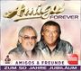 "Amigos Forever", 4 CD Box "Amigos & Freunde", "Zum 50 Jahre Jubiläum", stilvolles Porträt von zwei lächelnden Männern.