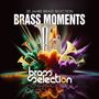 „20 JAHRE BRASS SELECTION BRASS MOMENTS“ zeigt bunte Blasinstrumente umgeben von Farbwolken und ein Logo unten.