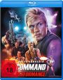 Text: "FSK ab 18", "Dolph Lundgren", "Command Performance". Illustration mit bewaffnetem Mann, Explosion, Hubschrauber.
