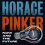 "Horace Pinker", "Now and the Future", Glühbirne illustriert, kontrastierende Farben, blau und orange.
