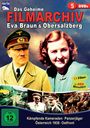 Text: Das Geheime Filmarchiv, Eva Braun & Obersalzberg, 5 DVDs, 13 Filme, ca. 460 Minuten; FSK ab 12.

Illustration zeigt historische Persönlichkeiten.