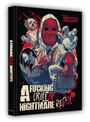 Text: "DIRECTED BY SEBASTIAN ZEGLARSKI. A FUCKING CRUEL NIGHTMARE REDUX." Illustration eines Mannes mit Maske und blutverschmierten Figuren.
