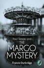 "Paul Temple and THE MARGO MYSTERY, Francis Durbridge." Ein nostalgisches Karussell, schwarz-weiße Szenerie im Hintergrund.