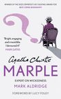 Gewinner des 2025 Crimefest H.R.F. Keating Award. Agatha Christie, Marple, Illustration einer Person im Stuhl.
