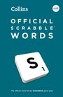 Text: "Collins," "OFFICIAL SCRABBLE WORDS," "The official word list for SCRABBLE game play." Eine Scrabble-Fliese mit "S".