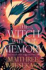 "The Witch Without Memory" und "Maithree Wijesekara" in beeindruckender Illustration mit Drache und Sonnenuntergang.