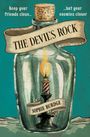 "Keep your friends close... but your enemies closer. THE DEVIL'S ROCK. SOPHIE BURDGE." Illustration: Leuchtturm in Flasche.