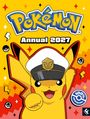 „Pokémon Annual 2027“, 100% Official. Pikachu trägt eine Pilotenkappe, umgeben von Pokébällen und Blitzen.