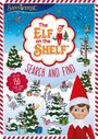 "The Elf on the Shelf: Search and Find" zeigt weihnachtliche Szene mit Elf, Schneemann, Bäumen und Geschenken.