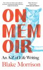 Texte: "ON MEMOIR", "An A-Z of Life Writing", "Blake Morrison". Eine Eule in hellblauem Ton sitzt auf einem Ast.