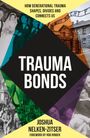 Titel: "TRAUMA BONDS". Ein Buch von Joshua Nelken-Zitser. Verschiedene historische Fotos mit Texturen bilden den Hintergrund.