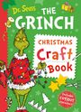 "Dr. Seuss The Grinch Christmas Craft Book" in bunten Buchstaben. Grinch im roten Pullover, umgeben von Bastelmotiven.