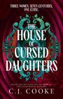 „The House of Cursed Daughters“: Eine mystische, kunstvolle Illustration zeigt ein Frauengesicht inmitten von Verzierungen.