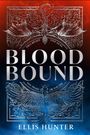 "Blood Bound", "Two Rivals One Duel", "You Fight Or You Die", "Ellis Hunter". Zwei Drachen in einem dekorativen Muster.