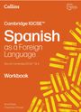 Titel: Cambridge IGCSE™ Spanish as a Foreign Language Workbook. Orange Hintergrund, gelbes Muster.