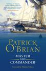 „Patrick O’Brian, Master and Commander, Foreword by Nikolai Tolstoy“; Schiffsillustration mit Stadt im Hintergrund.
