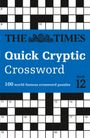 Text: "THE TIMES Quick Cryptic Crossword Book 12". "100 world-famous crossword puzzles". Kreuzworträtsel-Gitter.